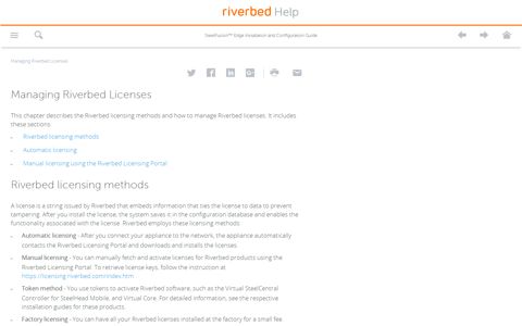 Managing Riverbed Licenses - Riverbed Support