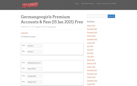 Germangoogirls Premium Accounts & Pass - xpassgf