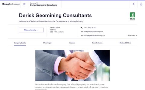 Derisk Geomining Consultants - Mining Technology | Mining ...
