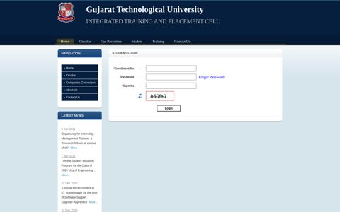 Students Login - Training for Placement