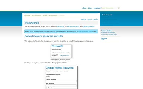 Passwords — GeoServer 2.18.x User Manual