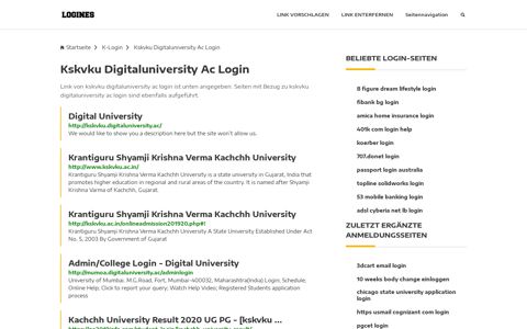 Kskvku Digitaluniversity Ac Login | Allgemeine Informationen ...