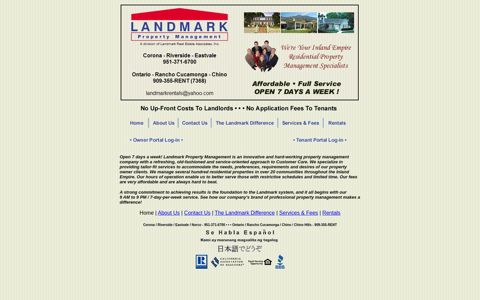 Landmark Property Management - Open 7 Days A Week! Your ...