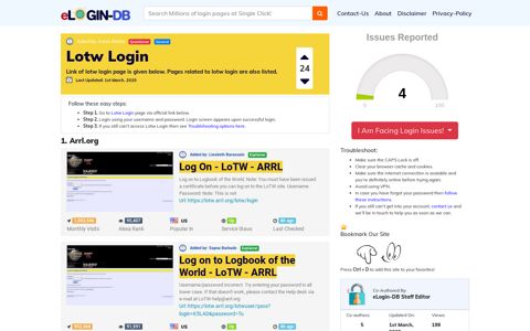 Lotw Login - A database full of login pages from all over the ...