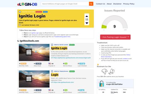 Ignitia Login - A database full of login pages from all over the ...