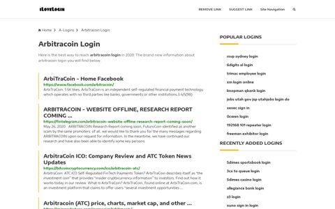 Arbitracoin Login ❤️ One Click Access - iLoveLogin