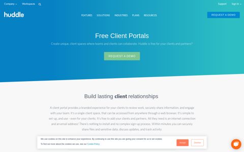 Free Client Portal | Huddle