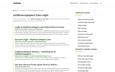 Getdivorcepapers Com Login ❤️ One Click Access - iLoveLogin