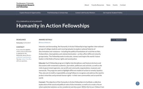 Humanity in Action Fellowships | Undergraduate Research ...