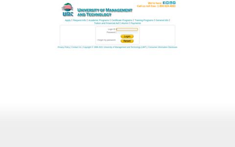 Login - University of Management and Technology