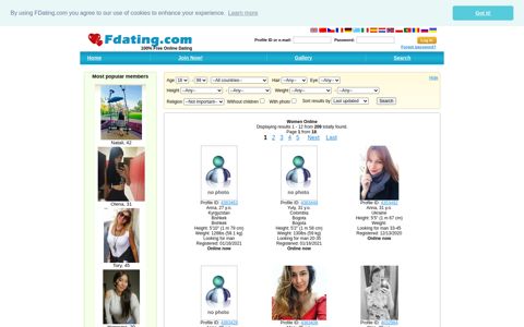 Free online dating, free personals gallery - Fdating.com