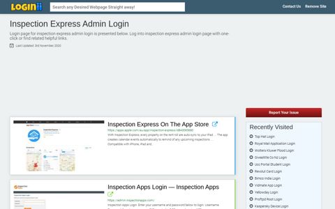 Inspection Express Admin Login - Loginii.com