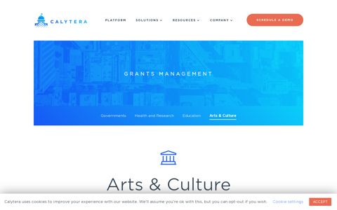 Grants Management for Arts & Culture | Calytera