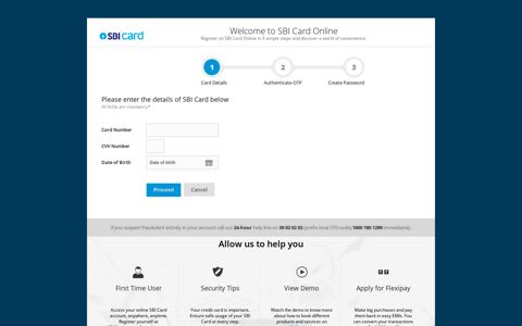 Account Access - Login, Register, Reset Your ... - SBI Card