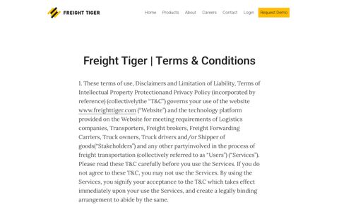 Terms & Conditions - Freight Tiger