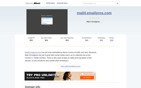 Mail4.emailpros.com website.