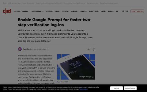 Enable Google Prompt for faster two-step verification log-ins ...