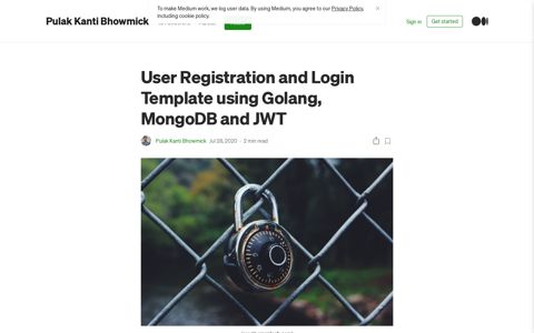 User Registration and Login Template using Golang ... - Medium