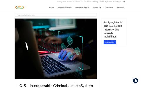 ICJS - Interoperable Criminal Justice System - IndiaFilings