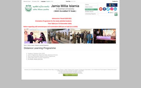 Distance Learning Programme - Jamia