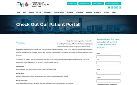 Check out our Patient Portal! - First Coast Cardiovascular ...