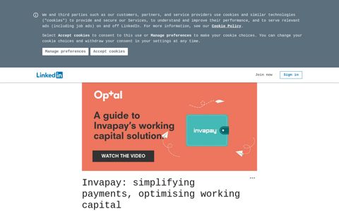 Invapay: simplifying payments, optimising working capital