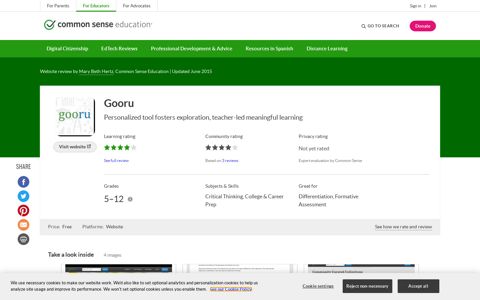 Gooru Review for Teachers | Common Sense Education