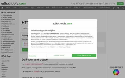 HTML input type="password" - W3Schools