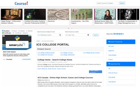 Ics College Portal - 12/2020 - Coursef.com