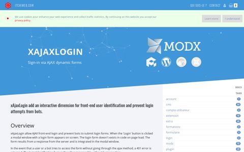 xAjaxLogin | Documentation