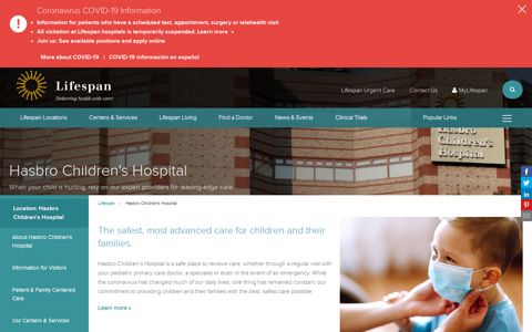 Children's Hospital in RI | Hasbro Children's Hospital | Lifespan