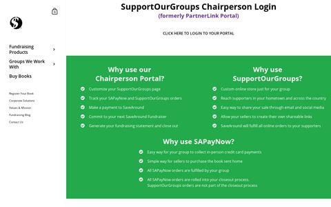 SupportOurGroups Chairperson Login - SaveAround