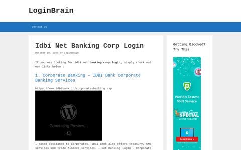 idbi net banking corp login - LoginBrain