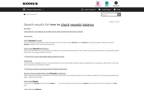 how to check rewards balance - Find Answers - Kohl's