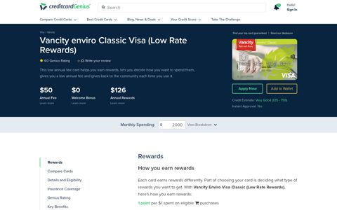 Vancity Enviro Visa Classic (Low Rate Rewards ...