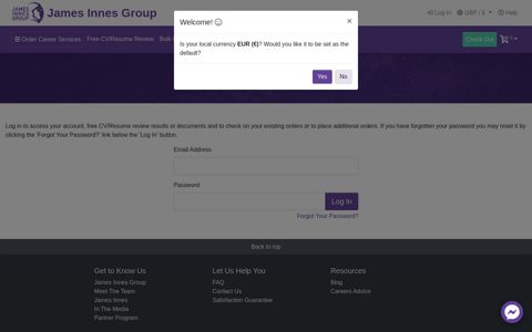 Log In - Manage Your Account and Orders | James Innes Group