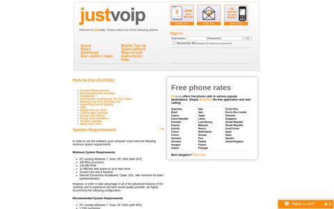Instructions - JustVoip