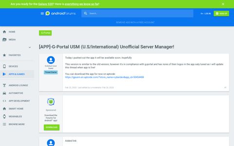 [APP]-G-Portal USM (U.S/International) Unofficial Server ...