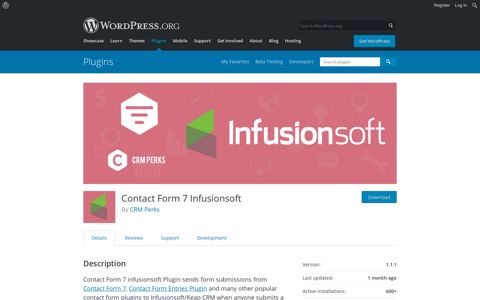 Contact Form 7 Infusionsoft – WordPress plugin | WordPress.org
