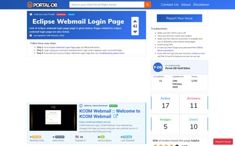 Eclipse Webmail Login Page