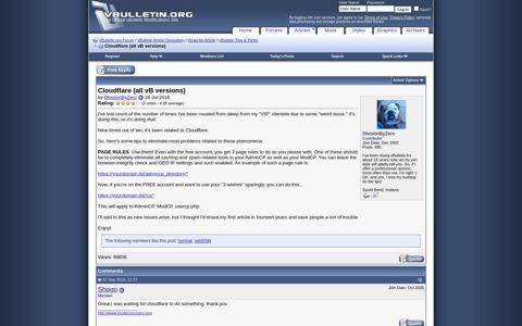 Cloudflare (all vB versions) - vBulletin.org Forum