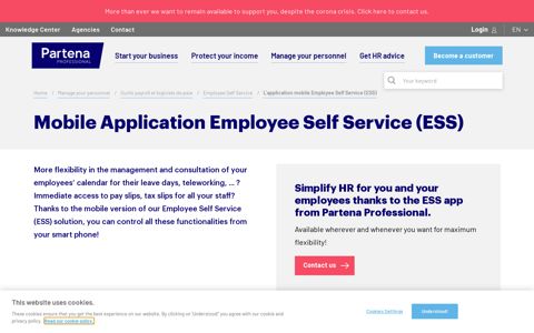 Mobile Application Employee Self Service (ESS) | Partena ...
