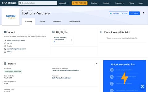 Fortium Partners - Crunchbase Company Profile & Funding