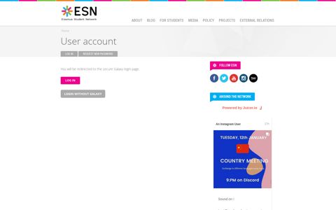 User account | Erasmus Student Network