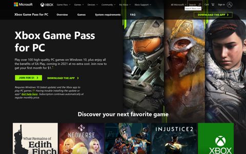 Xbox Game Pass for PC | Xbox
