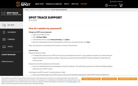 SPOT Trace - User Support and FAQs | Saved by SPOT