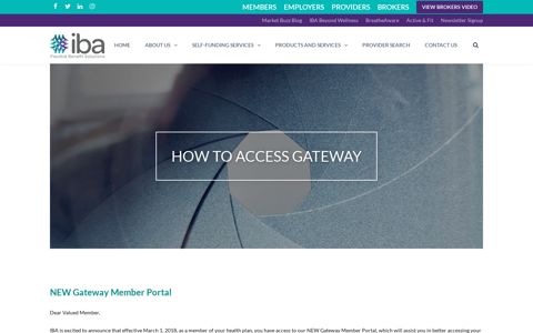 How to access Gateway | IBA