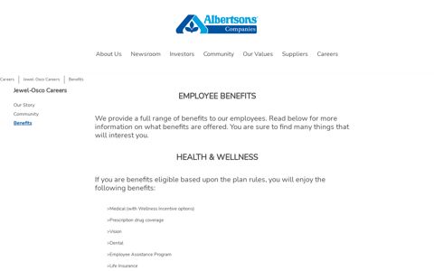 Benefits - Albertsons Companies