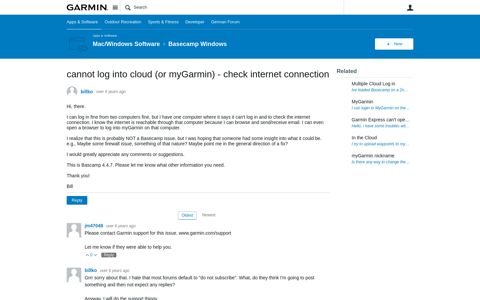 cannot log into cloud (or myGarmin) - Garmin Forums