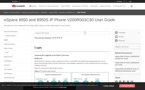 Login - eSpace 8950 and 8950S IP Phone V200R003C30 ...